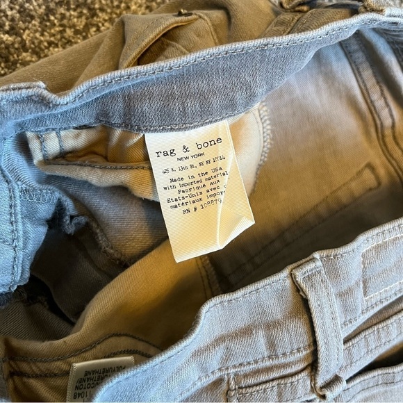 Rag & Bone Dre Grey Low Rise Skinny Raw Hem Jeans size 24 - Picture 10 of 11